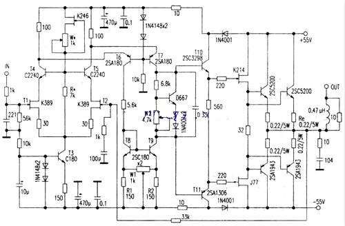 場效應(yīng)管功放電路圖