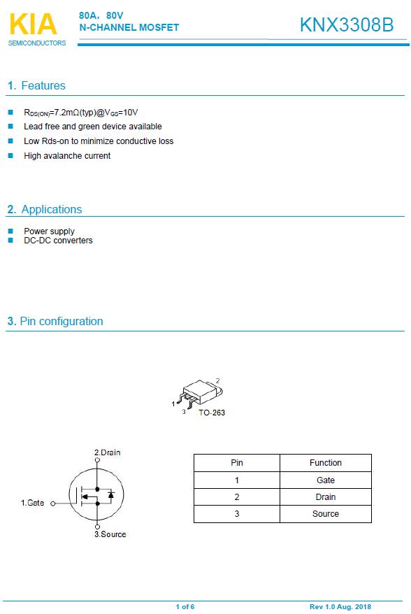 KNX3308B參數(shù)