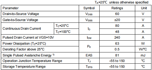 同步整流,逆變器管,KCX3406A場(chǎng)效應(yīng)管