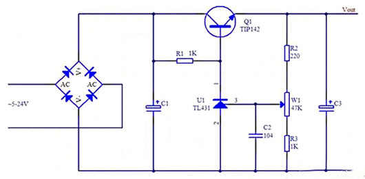 可調(diào)穩(wěn)壓電路